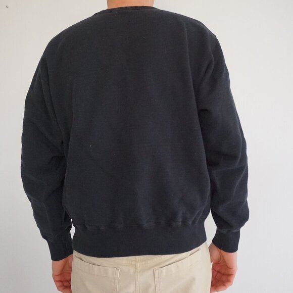 Vintage Redwood Classics Black Marwood 100% Cotton Crewneck Sweater M - Picture 2 of 9